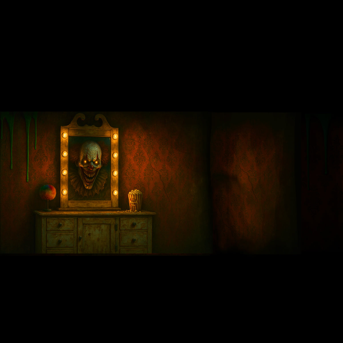 Image of our top-rated animated furniture, part of our Haunted House Animatronics collection, in a haunted house scene