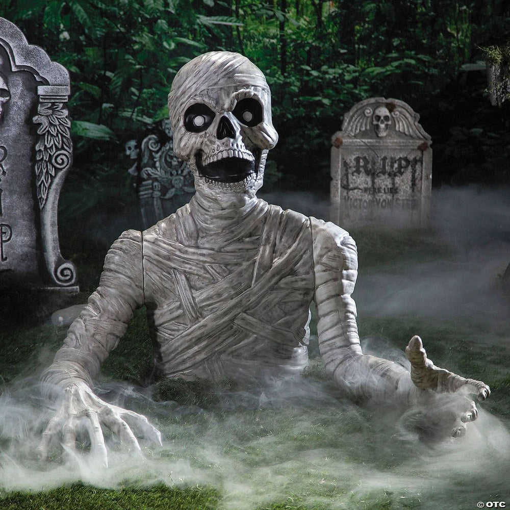 Out of Ground Reaching Mummy Halloween Decoration