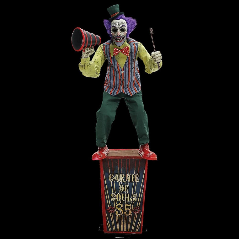 Animated Halloween Prop 6" Carnival Barker  