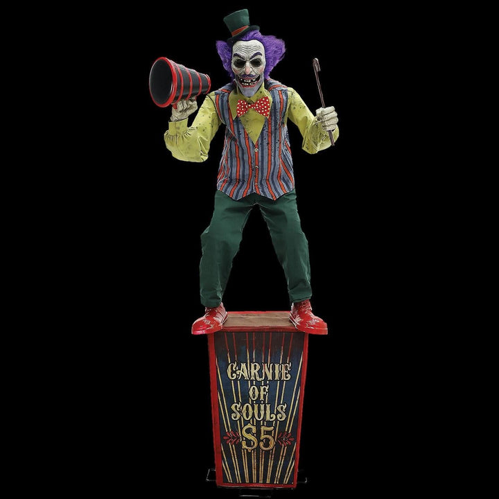 Animated Halloween Prop 6" Carnival Barker  
