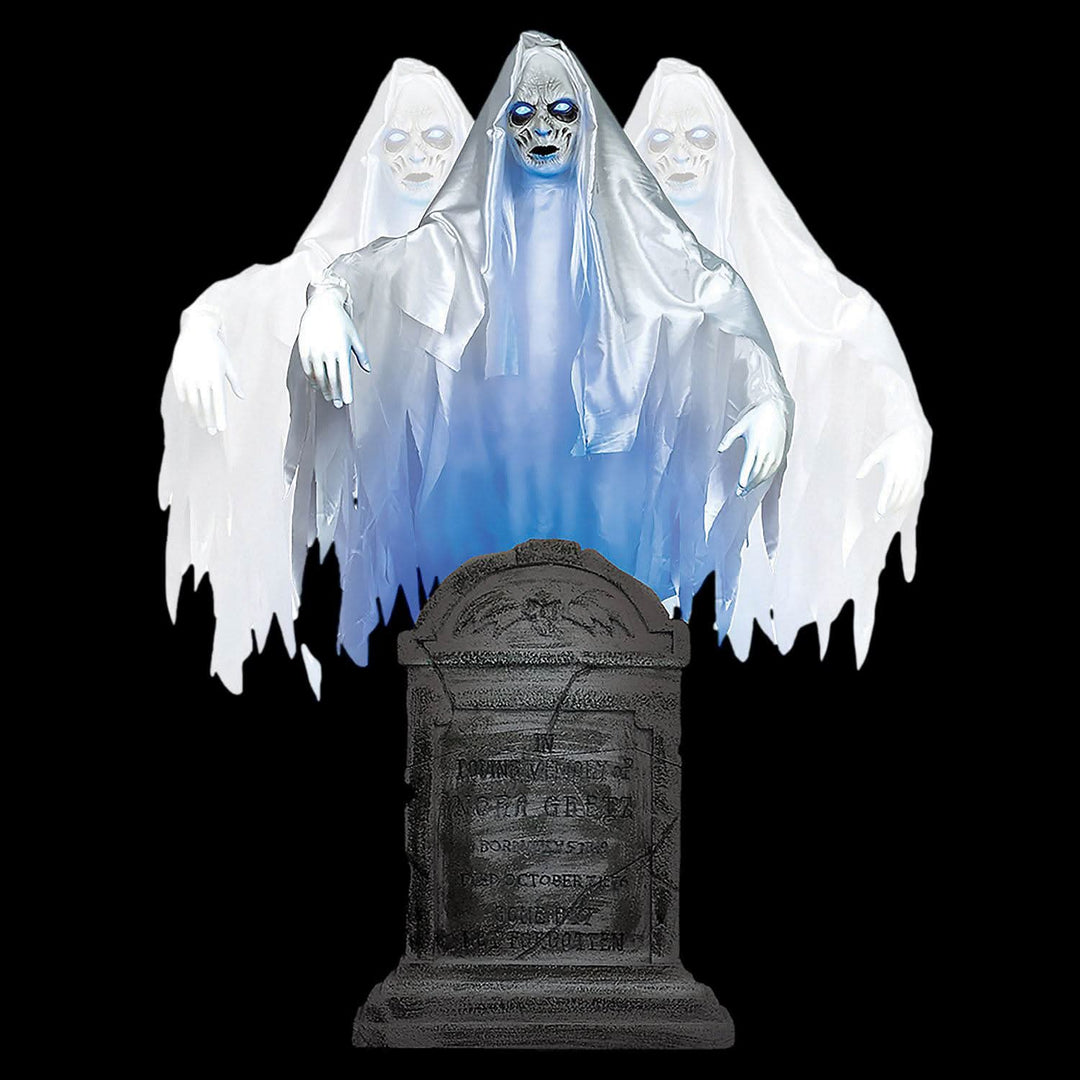 "Ghost Woman Over Tombstone™ Graveyard Halloween Prop