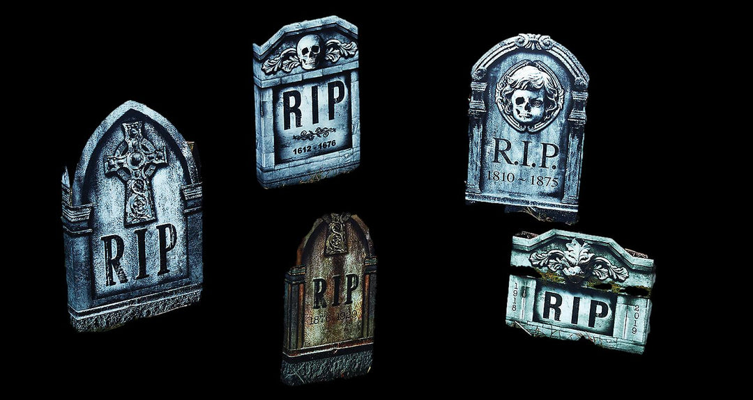 Photo-Realistic Tombstone Halloween Decorations Set