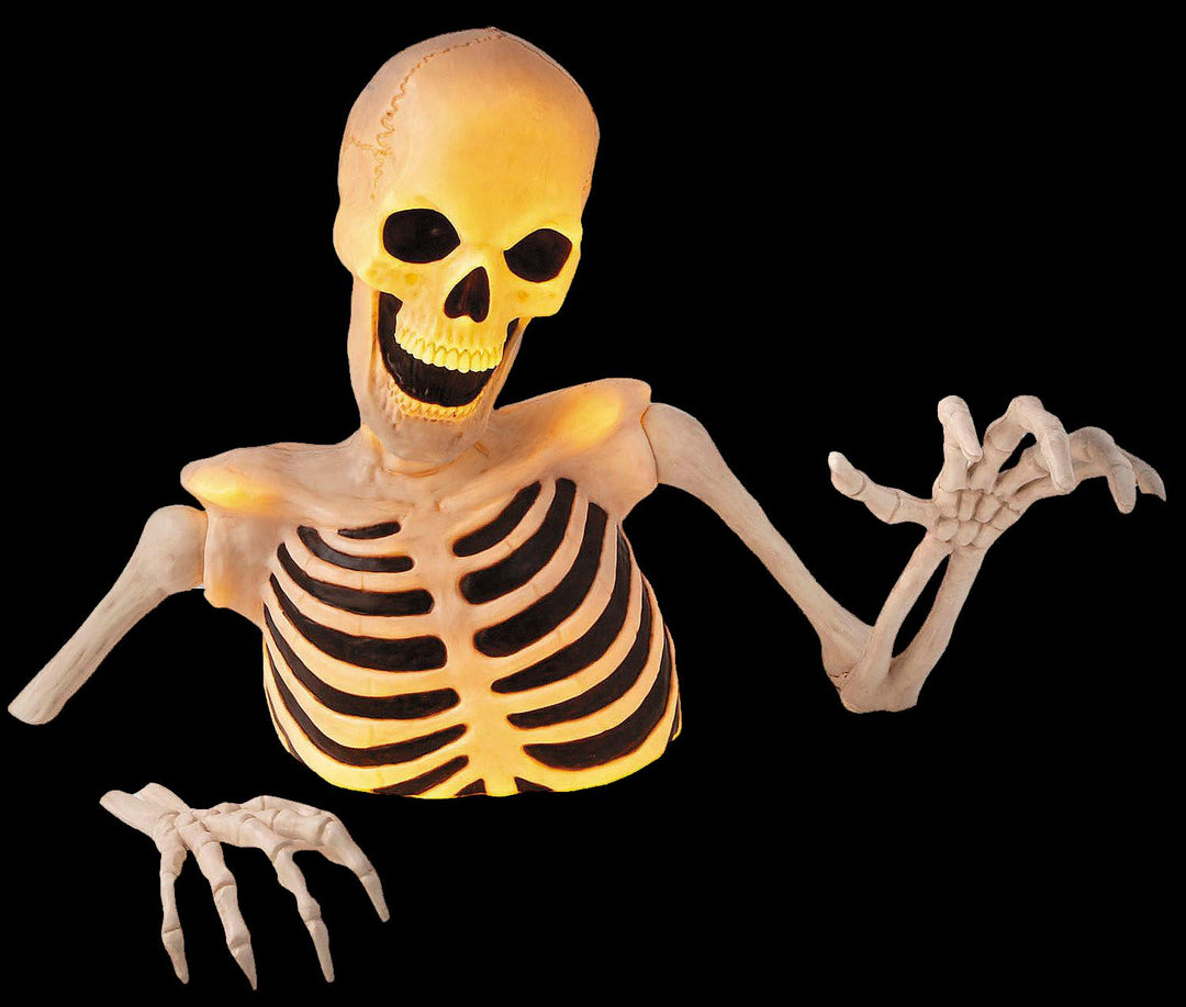 Light-Up Ground Breaking Skeleton Halloween Decoration