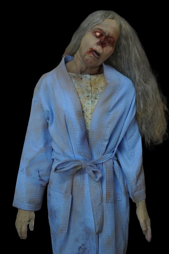 "Blind Zombie Edith" Professional Full Body Halloween Prop