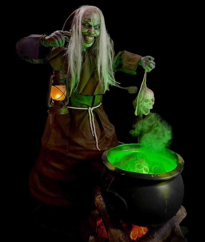 Curse of the Skull Witch Halloween Animatronic