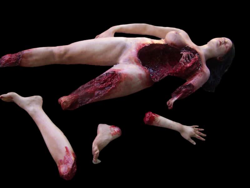 Deluxe Wounded Jessica Body Halloween Prop