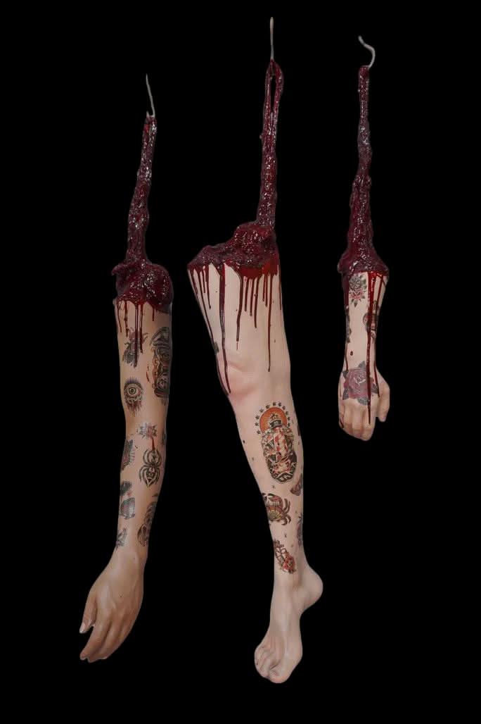 Dura Dangler Bloody Body Part 3 Piece Combo With Tattoos