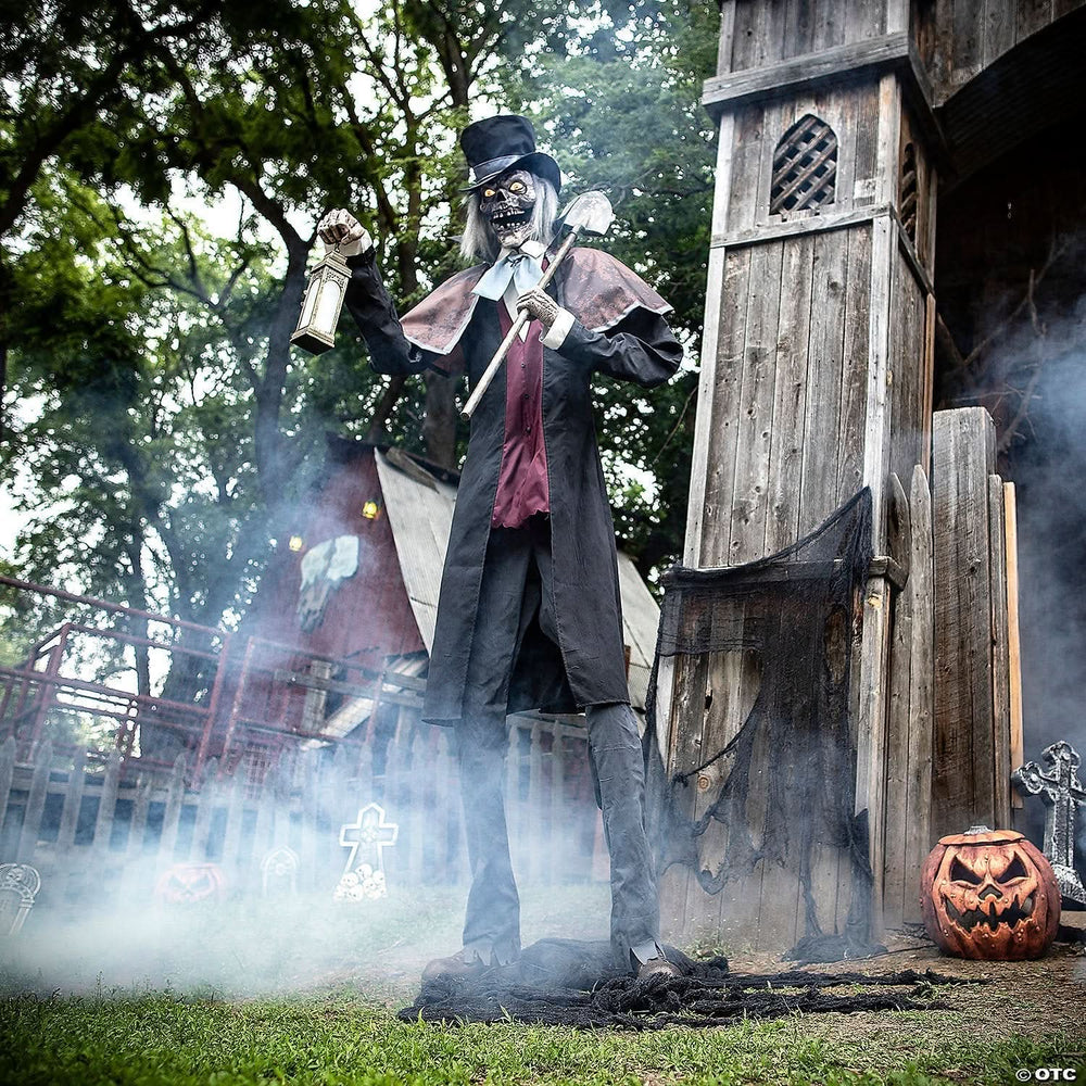 "Graveyard Host" Electric Animated Halloween Prop