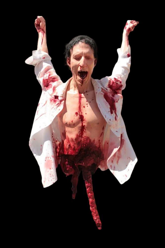 Hanging Gutted Martin Halloween Prop