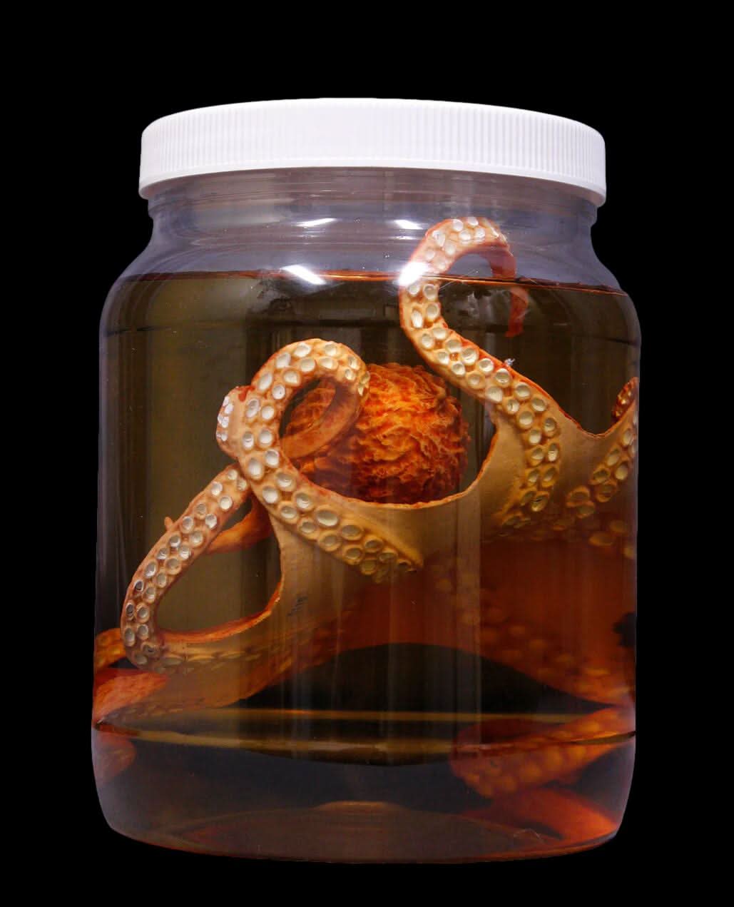 Large Octopus Replica Specimen Jar Halloween Prop