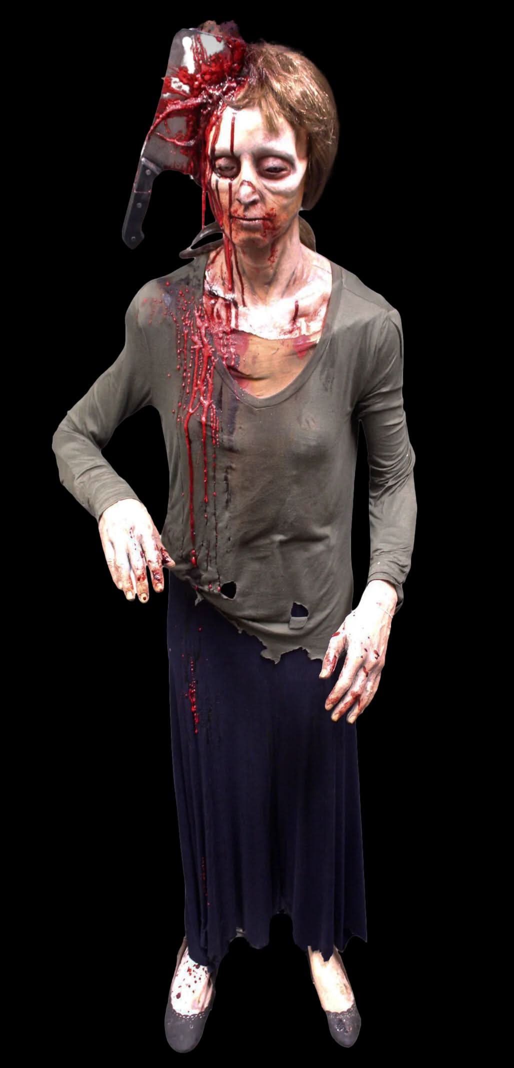 "Meat Cleaver Morgan Zombie" Professional Full Body Halloween Prop
