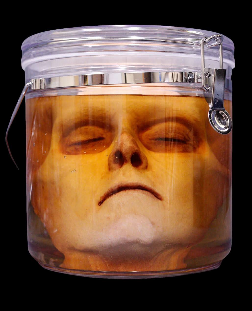 Morgan Face Specimen Jar Halloween Prop