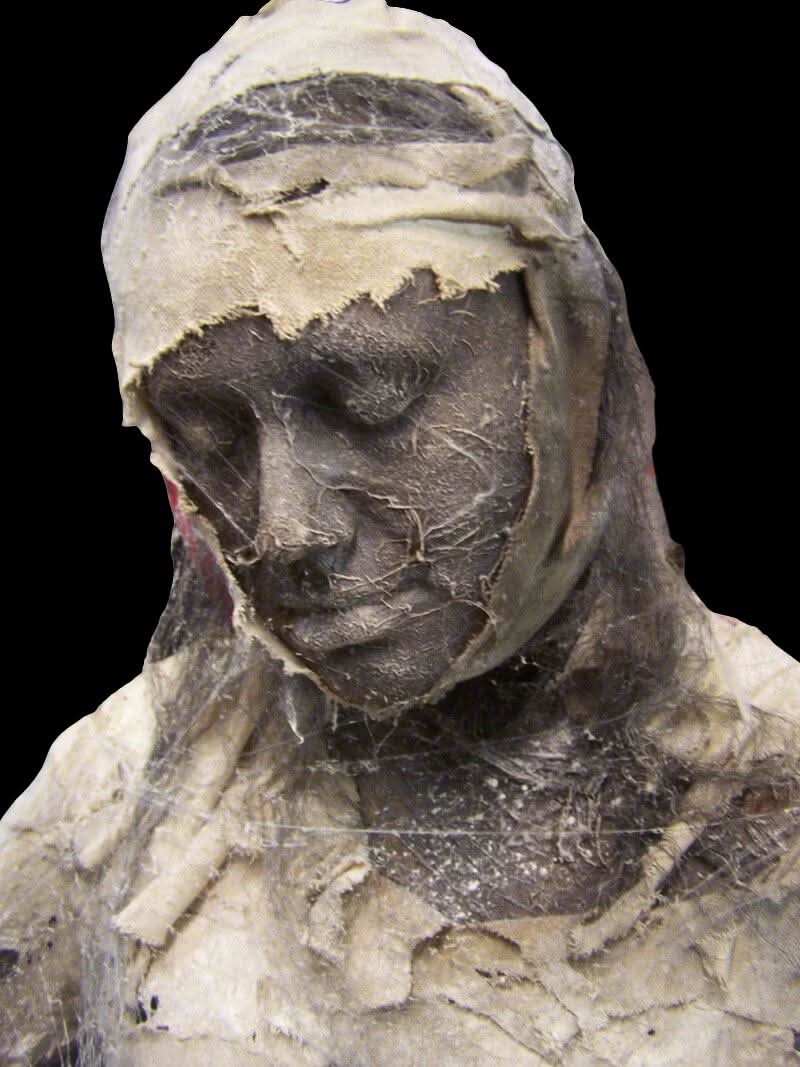 "Queen Nefertiti Mummy Standing Body" Professional Full Body Halloween Prop