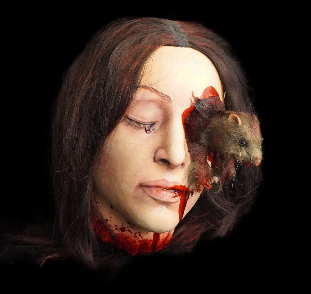 "Rat Girl Head" Bloody Halloween Prop