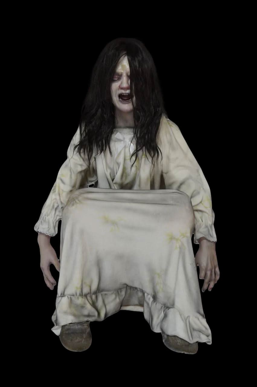 "Sitting Ghost Girl" Professional Full Body Halloween Prop