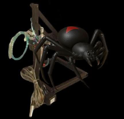 "Pop Up Spitting Spider" Halloween Animatronic