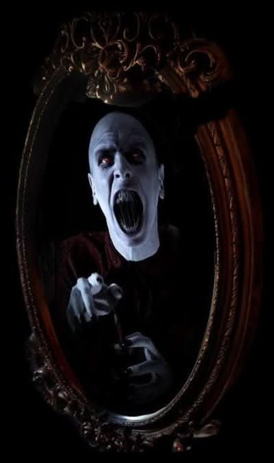 Vampire Haunted Mirror Professional Animated Halloween Decoration