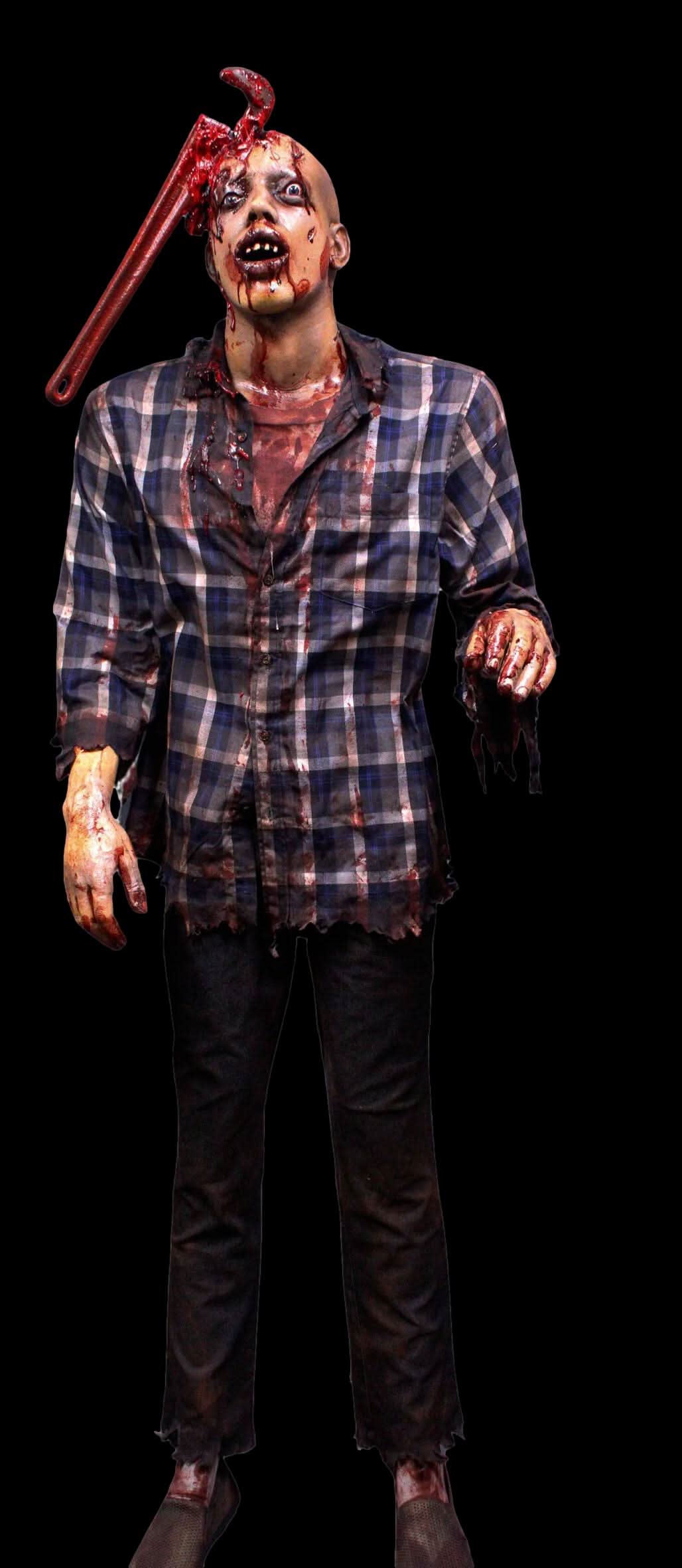 "Wrench Smashed Oscar Zombie" Professional Full Body Halloween Prop
