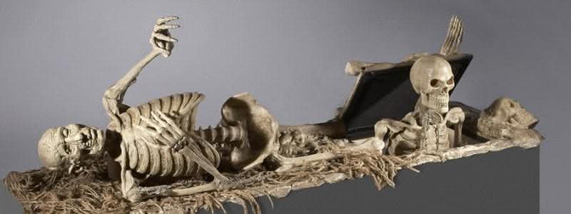 "Corpse Reacher/Trap Door Popper Combo" Skeleton Halloween Animatronic