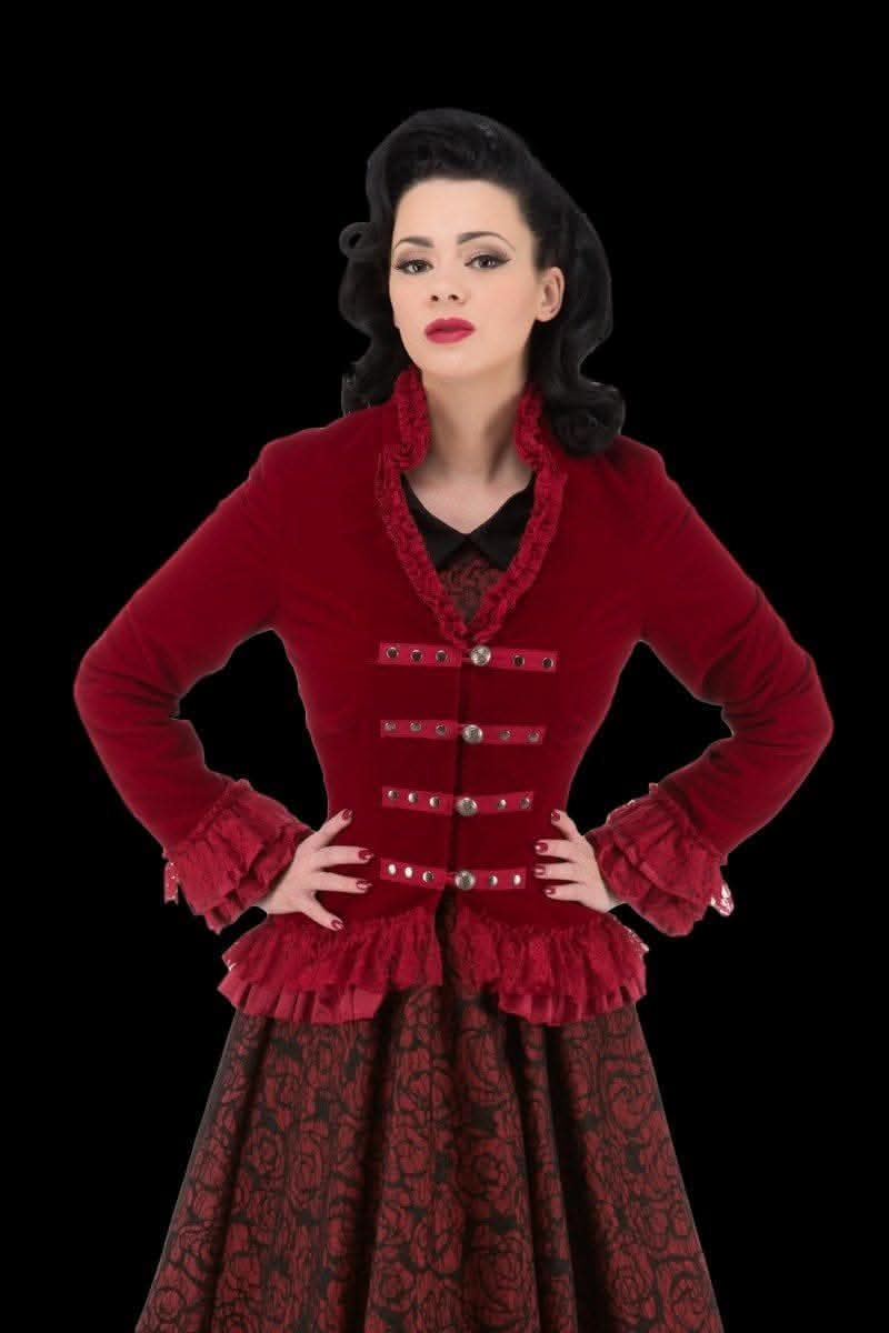 "Gothic Vampiress Jacket in Red Velvet" HD Studios Hollywood Halloween Costume