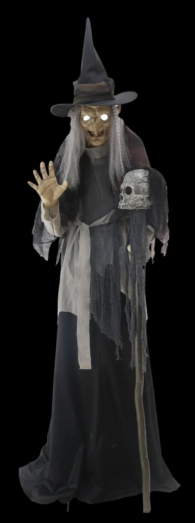 "Lunging Haggard Witch" Electric Animated Halloween Prop