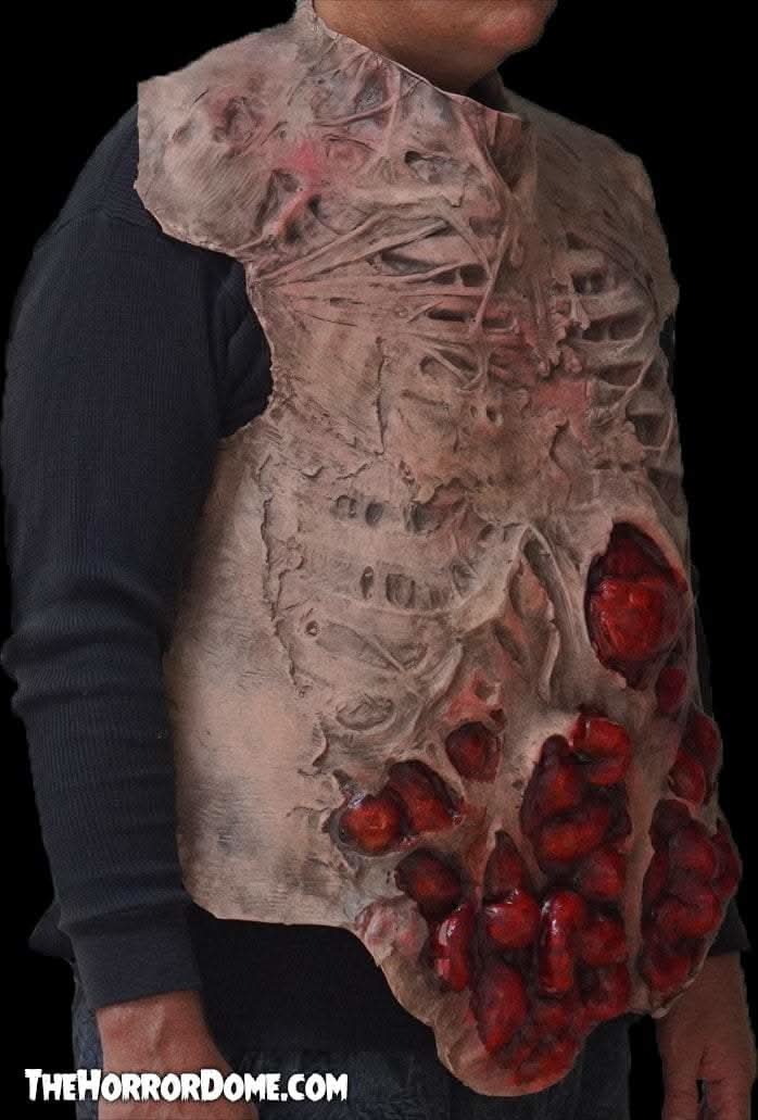 Movie Quality Rotted Zombie Chest" Halloween Costume Accessory