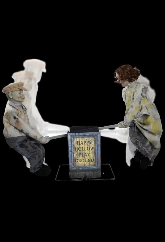 "See Saw Dolls Playground" Electric Animated Halloween Prop