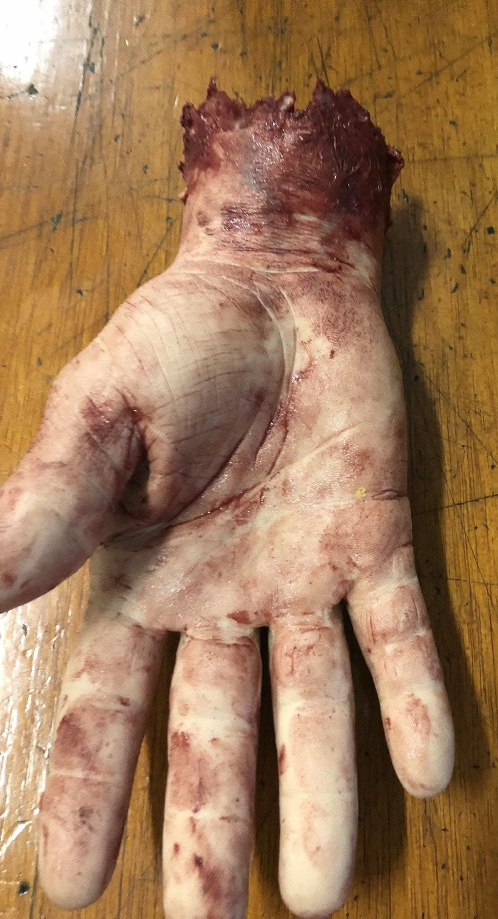 "Severed Male Hand - Silicone" Human Body Part Halloween Prop