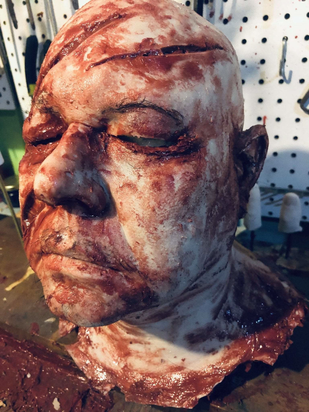 "Silicone Severed Head" Gory Halloween Prop