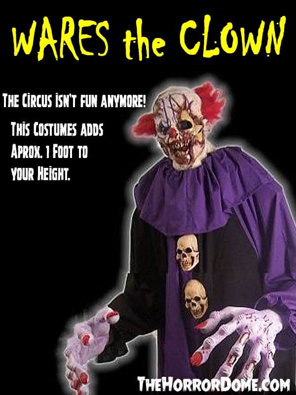 "Wares the Clown" HD Studios Night Terror Halloween Costume